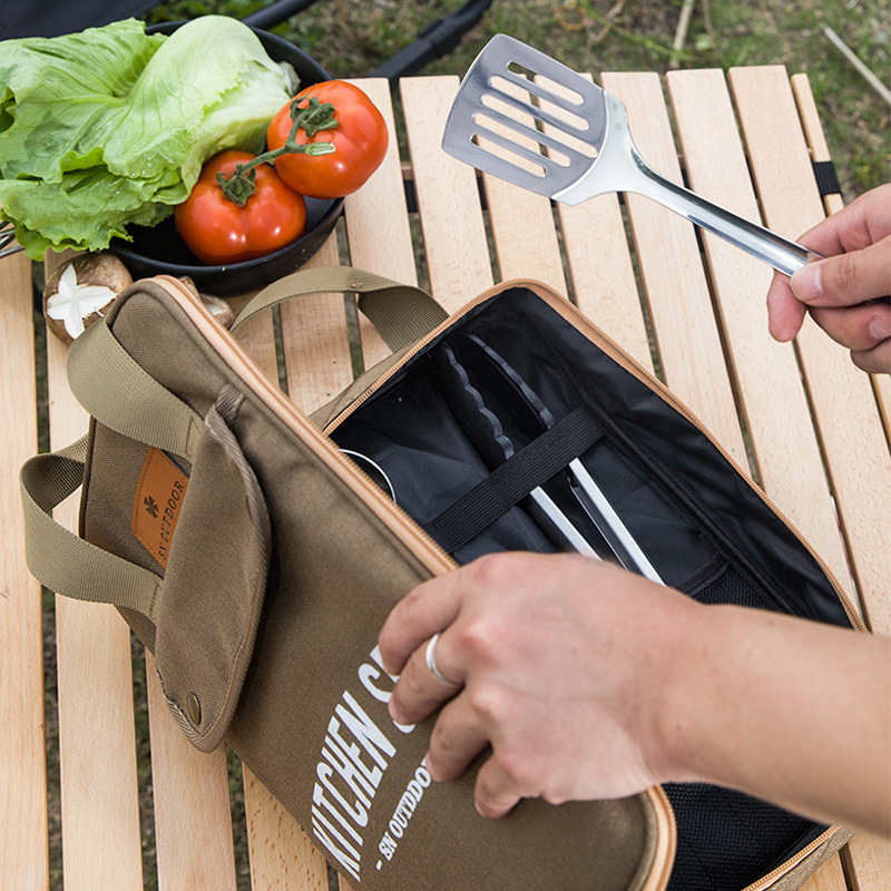 Camping Cooking Backpack - Набор походной кухонной утвари из 8