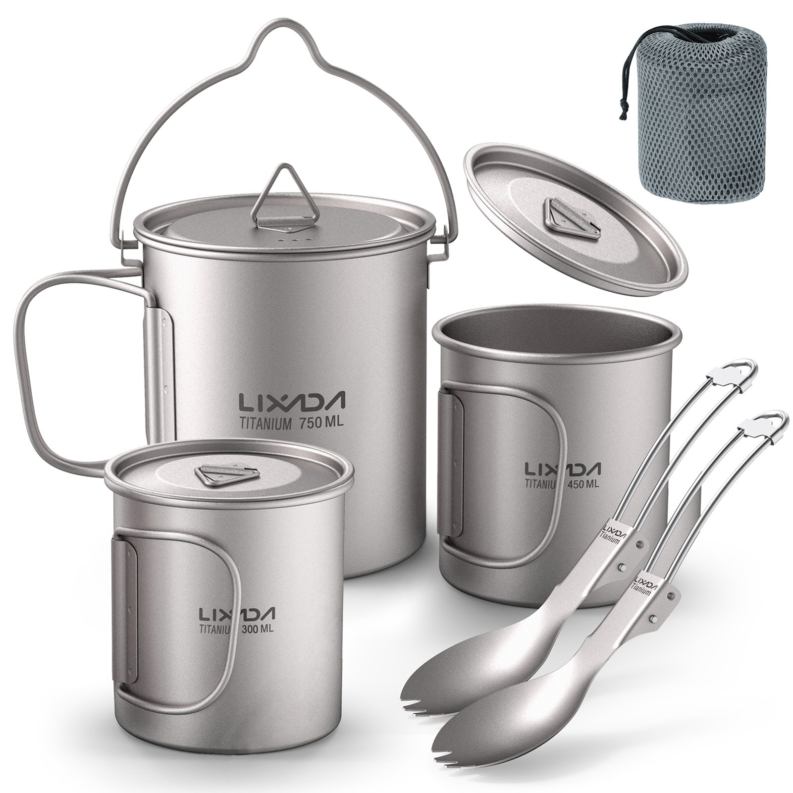 Camping Cooking Cup - Ультралегкая титановая кружка-котелок 300 мл/750 мл
