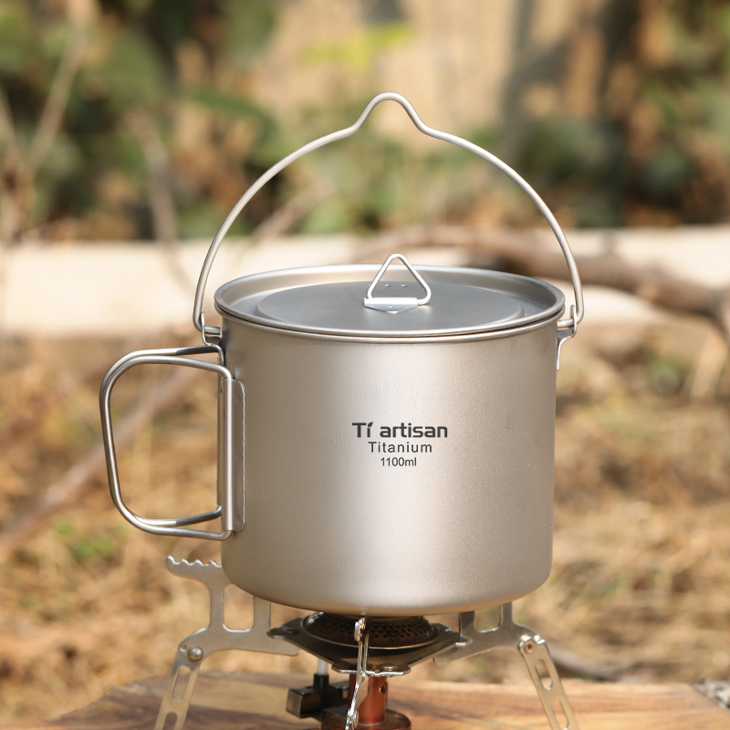 Camping Cooking Backpack - Титановый походный котелок Tiartisan 1.1 л