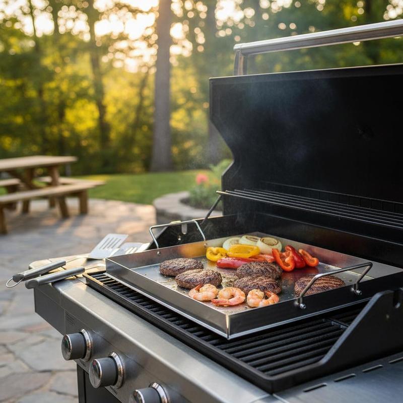 Camping Cooking Equipment - Универсальная плоская сковорода-гриль 18x16 дюймов для