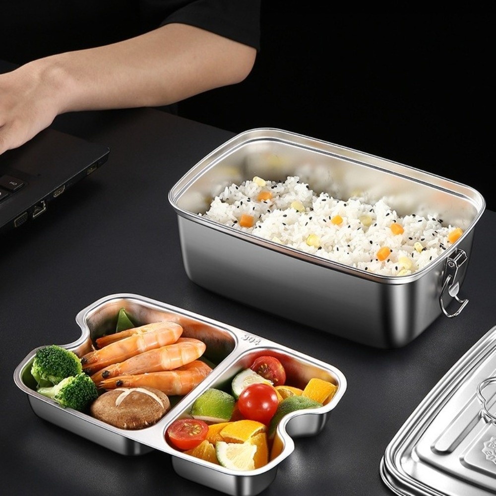 Camping Cooking Equipment - Двухслойный ланч-бокс из нержавеющей стали, разделенный