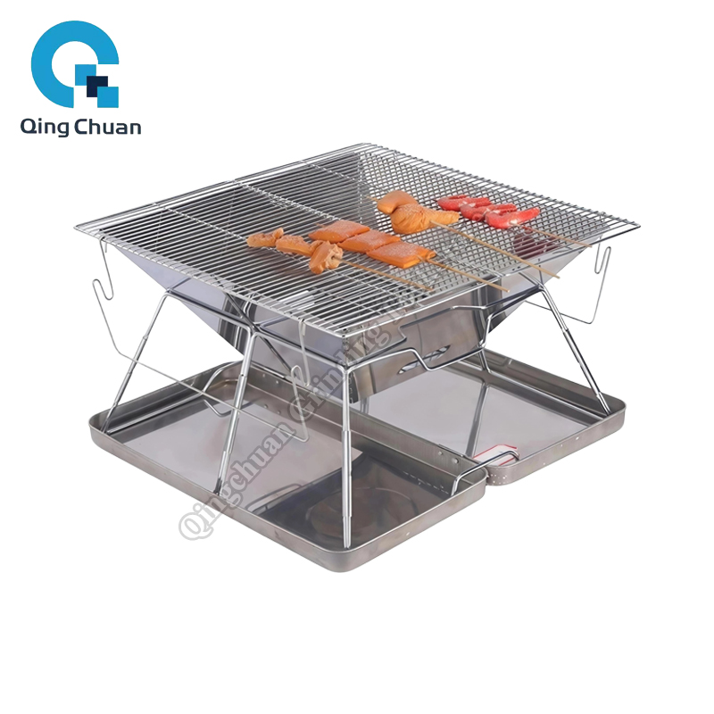 Camping Cooking Fire Stove - Складной гриль-печь для кемпинга из нержавеющей