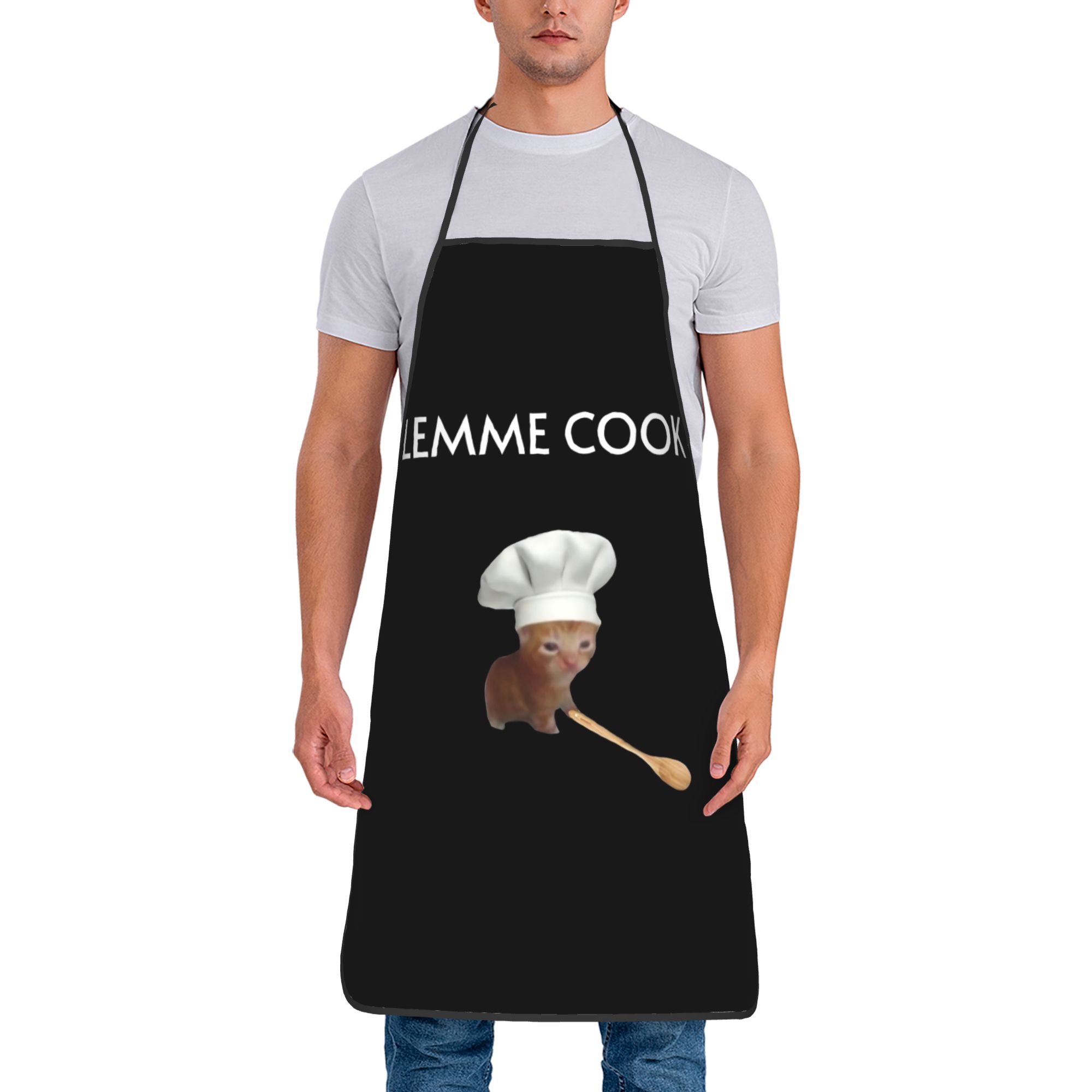 Camping Cooking Oil - Фартук-нагрудник Chef Cat Kitten Meme Lemme
