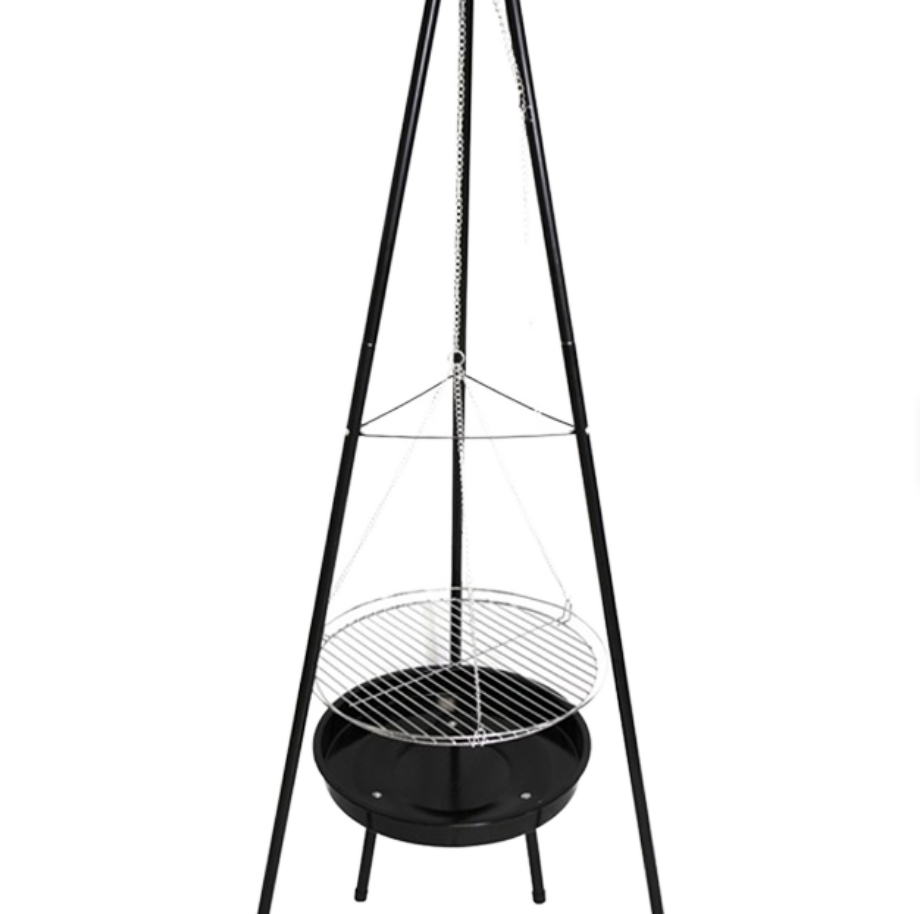 Camping Cooking Fire Stove - Усиленный подвесной гриль-барбекю на треноге с