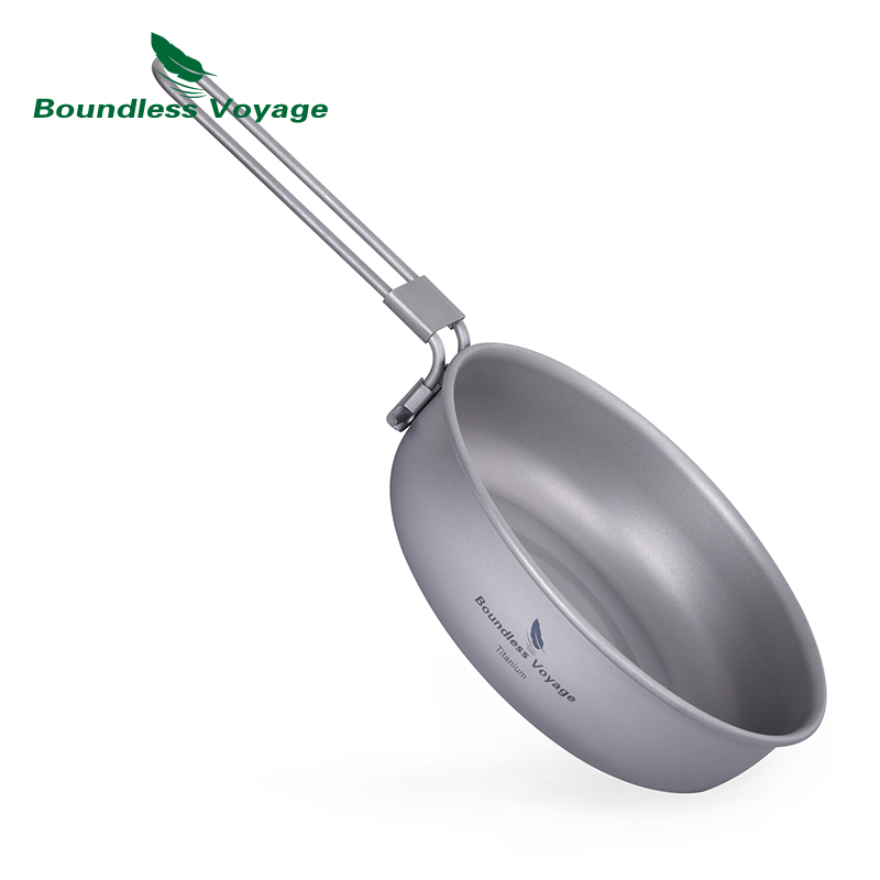 Camping Cooking Equipment - Ульсветильник легкая титановая сковорода для путешествий,