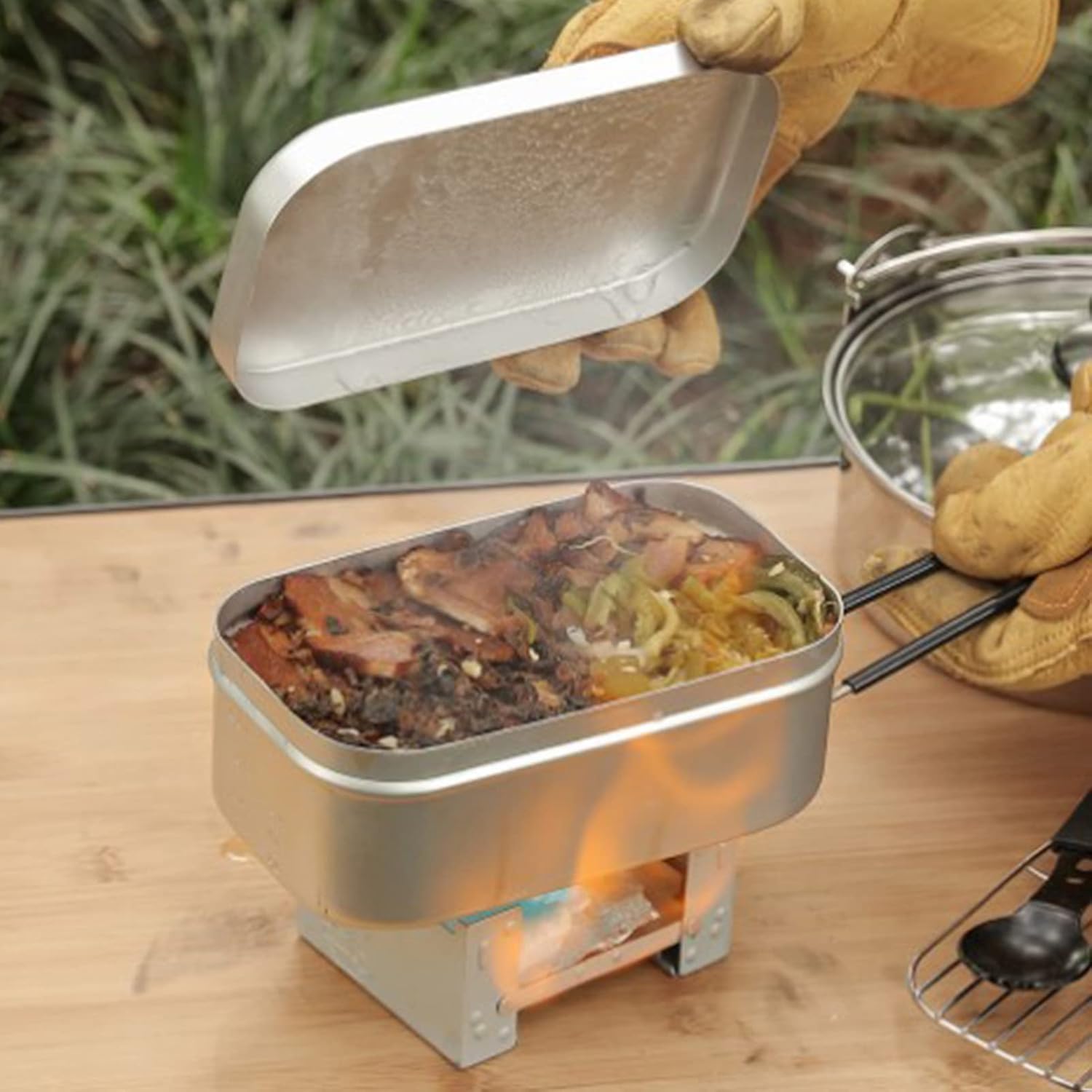 Camping Cooking Equipment - Складная ручка коробки для бенто, контейнер