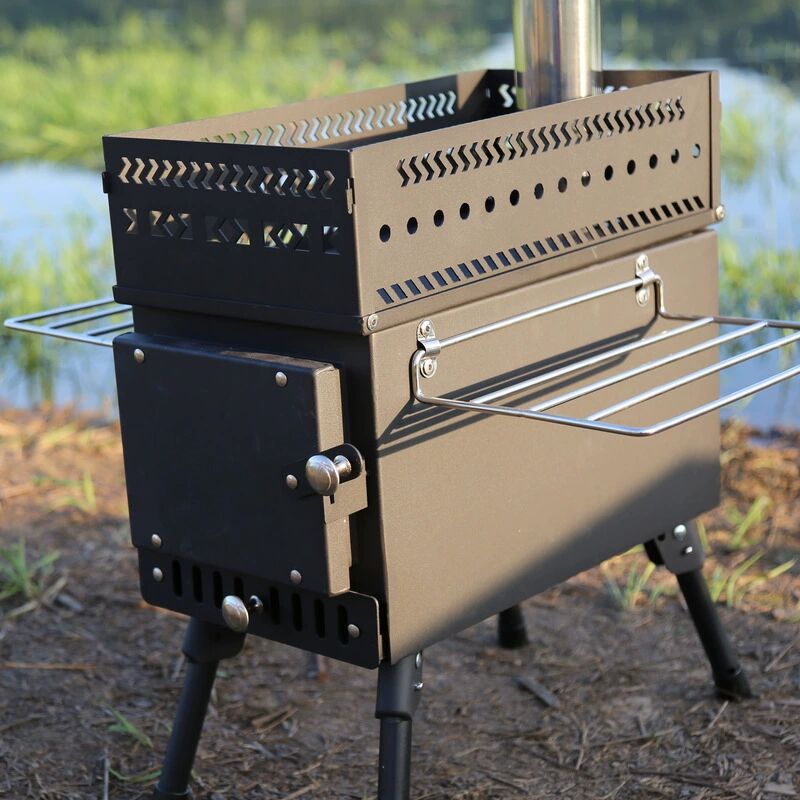 Складная дровяная печь из нерж – обзор и цена Camping Cooking Fire Stove