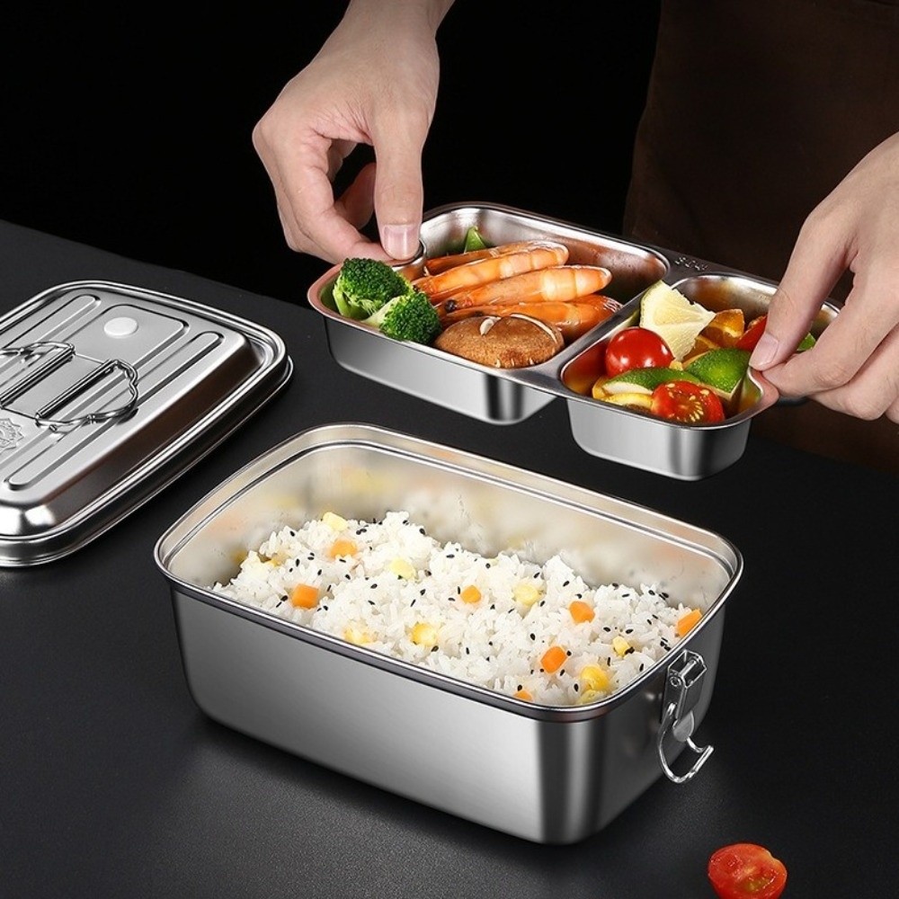 Двухслойный ланч-бокс из нержа – обзор и цена Camping Cooking Equipment