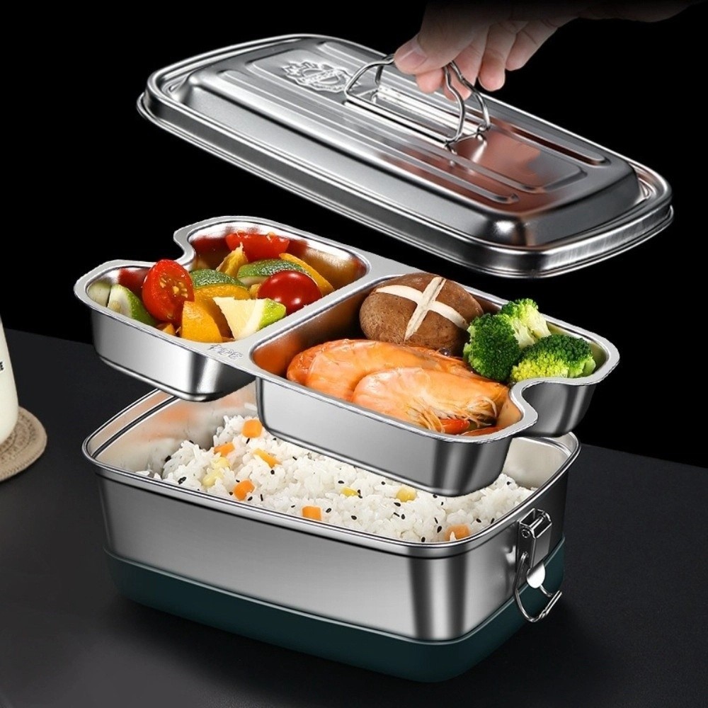 Двухслойный ланч-бокс из нержа – обзор и цена Camping Cooking Equipment