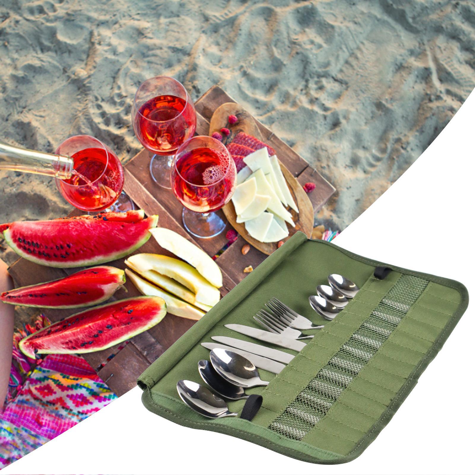 Сумка для хранения кухонных пр – обзор и цена Camping Cooking Utensil Roll
