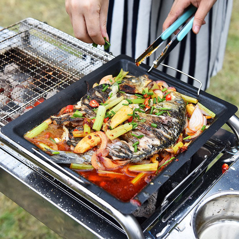 Уличная толстая квадратная ско – обзор и цена Camping Cooking Equipment