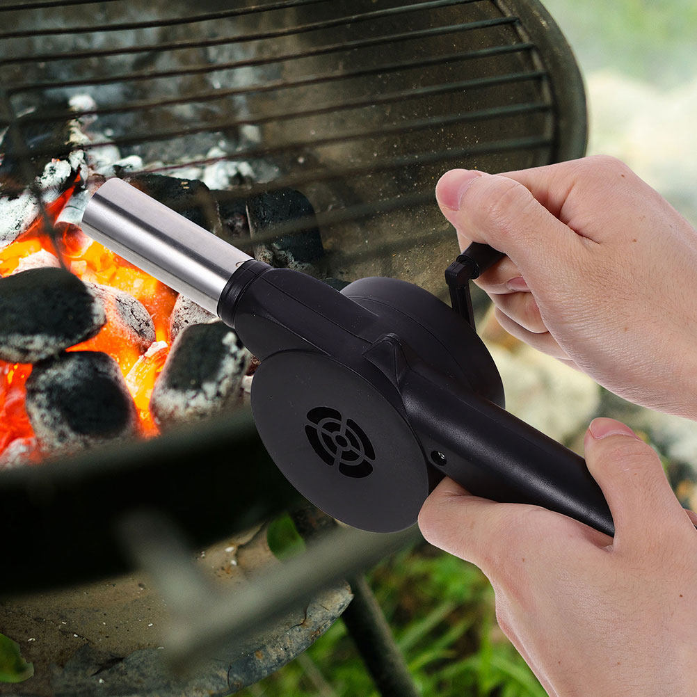Черный ручной вентилятор для б – обзор и цена Camping Cooking Equipment