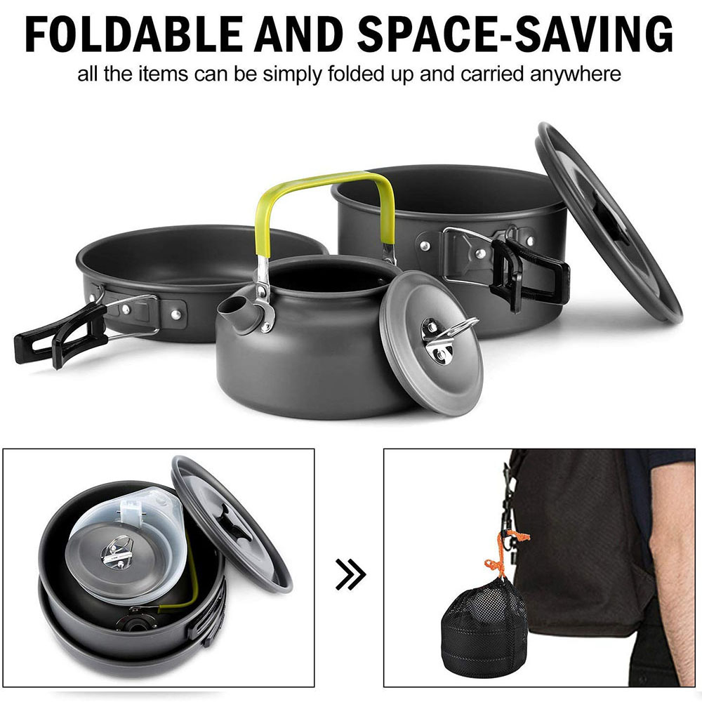 Набор походной посуды из алюми – обзор и цена Camping Cooking Equipment