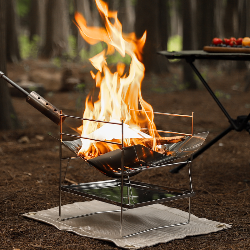Дровяная походная печь, портат – обзор и цена Camping Cooking Fire Stove