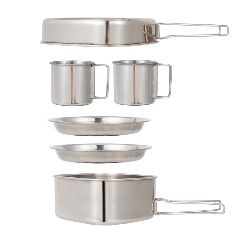 6 шт., уличная кастрюля для ке – обзор и цена Camping Cooking Cup