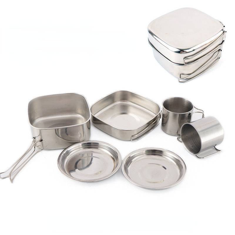 6 шт., уличная кастрюля для ке – обзор и цена Camping Cooking Cup